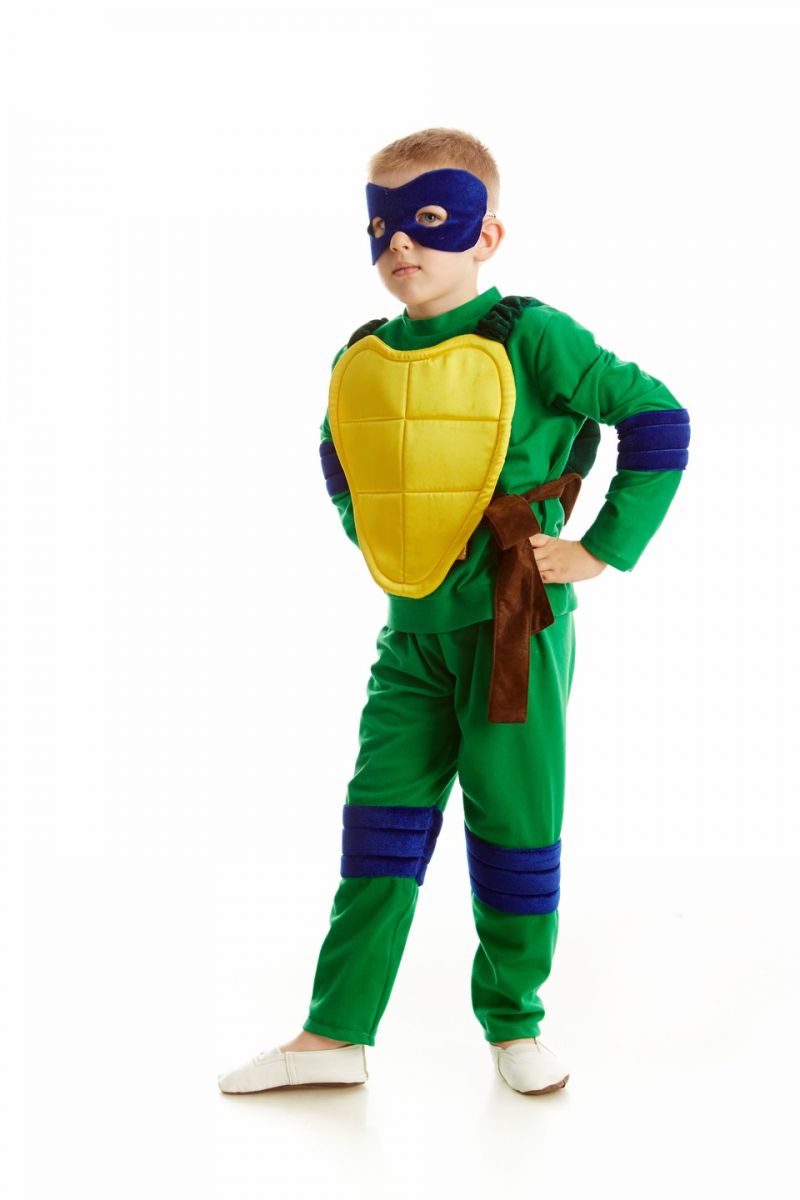 Масочка - Черепашка-ніндзя «Леонардо» карнавальний костюм для хлопчика / фото №1092