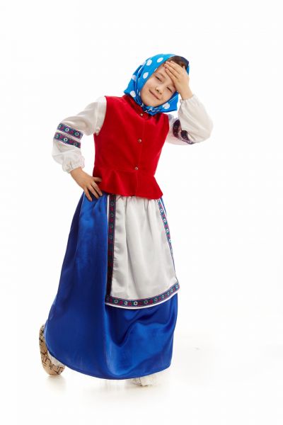 «Бабка в платке» карнавальный костюм для девочки