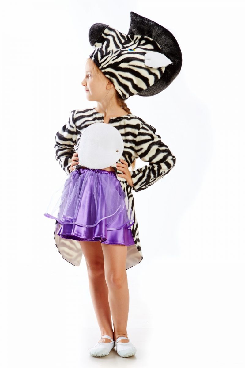 Масочка - «Зеброчка» карнавальний костюм для дівчинки / фото №1136