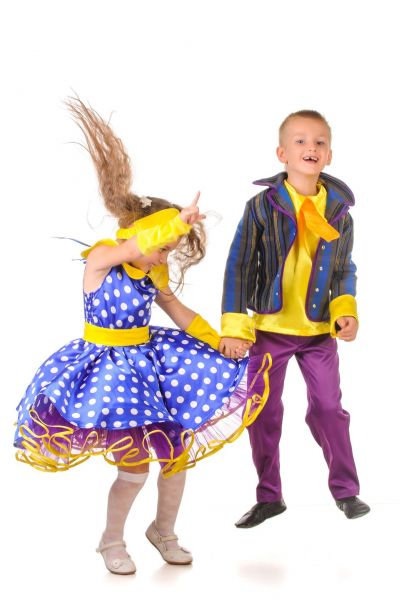«Стиляга в горошок» карнавальний костюм для дівчинки