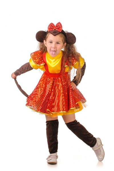 Мавпочка «Вогненна» карнавальний костюм для дівчинки