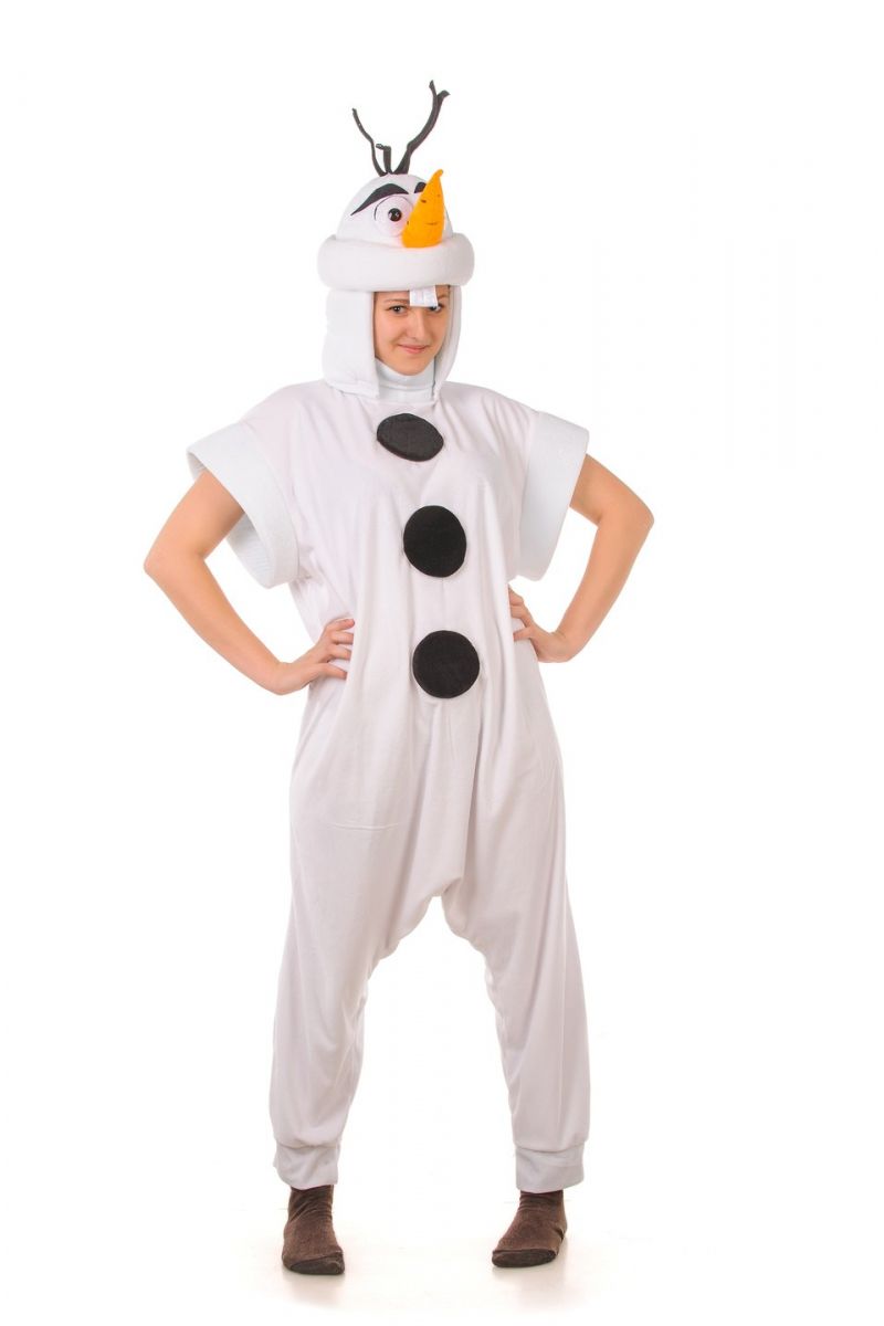 Снеговик «Холодное сердце» карнаваьный костюм для взрослых