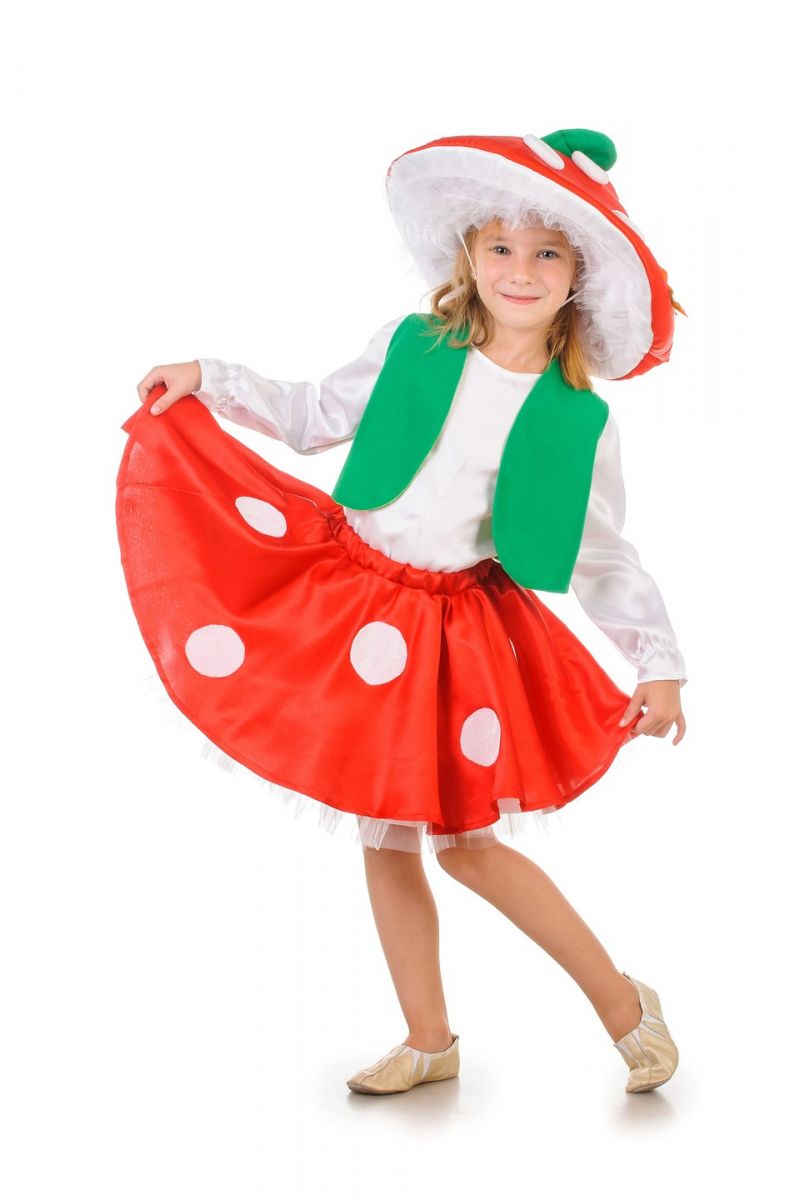 Масочка - «Мухомор» карнавальный костюм для девочки / фото №1246