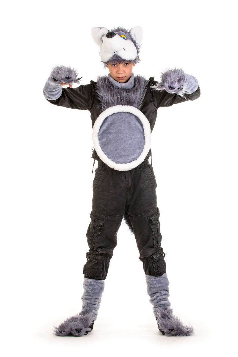 Масочка - «Сірий вовк» карнавальний костюм для хлопчика / фото №1346