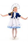 Снегурочка «Морозко» с короной карнавальный костюм для девочки - 1379
