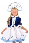 Снегурочка «Морозко» с короной карнавальный костюм для девочки - 1380