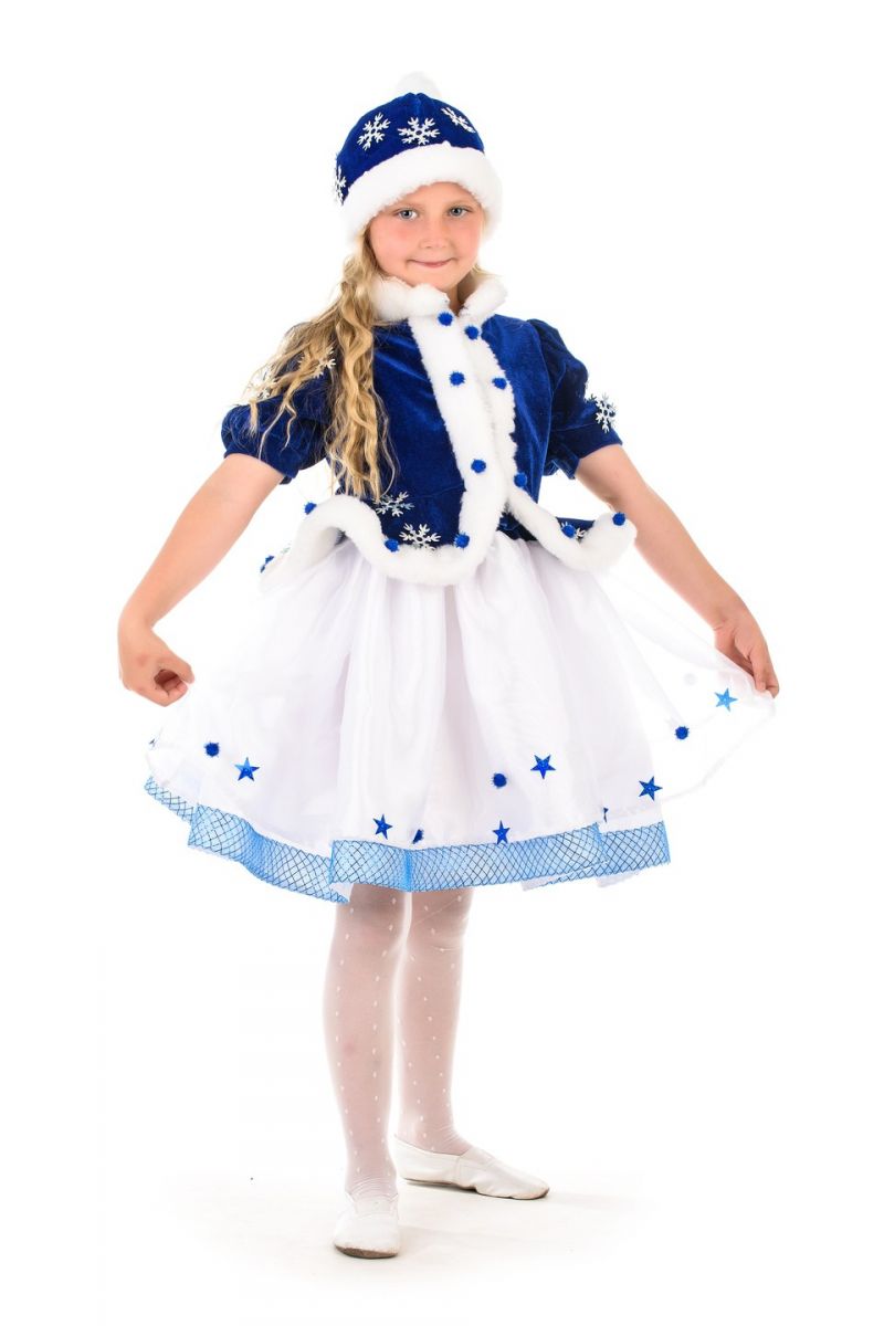 Масочка - Снегурочка «Морозко» в шапочке карнавальный костюм для девочки / фото №1381