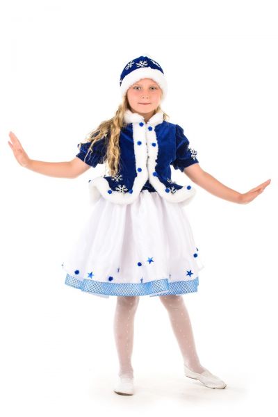 Снегурочка «Морозко» в шапочке карнавальный костюм для девочки