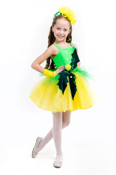 Одуванчик «Золотой» карнавальный костюм для девочки