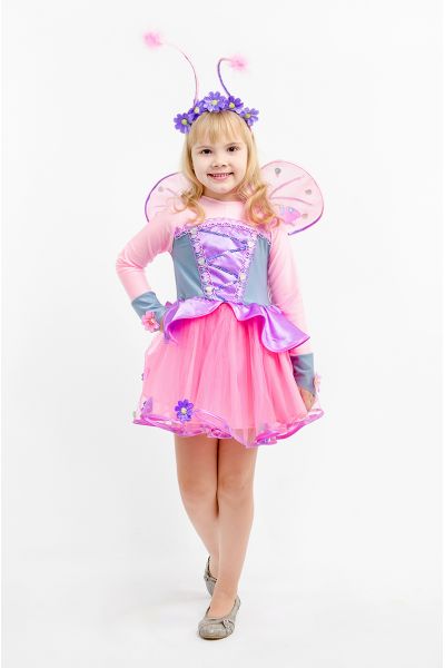 Метелик «Рожева» карнавальний костюм для дівчинки