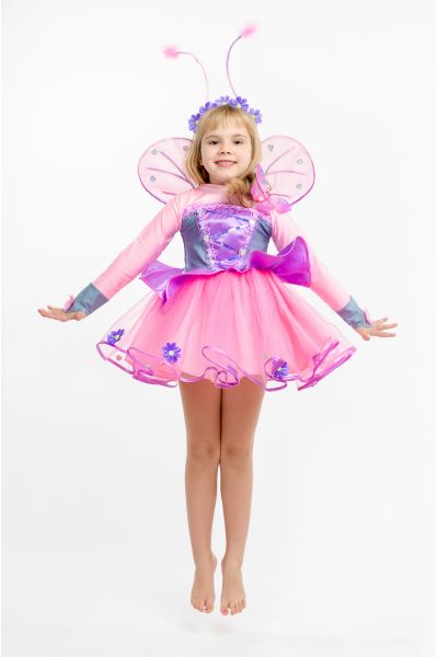 Бабочка «Розовая» карнавальный костюм для девочки