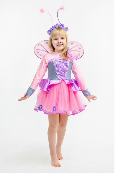 Бабочка «Розовая» карнавальный костюм для девочки