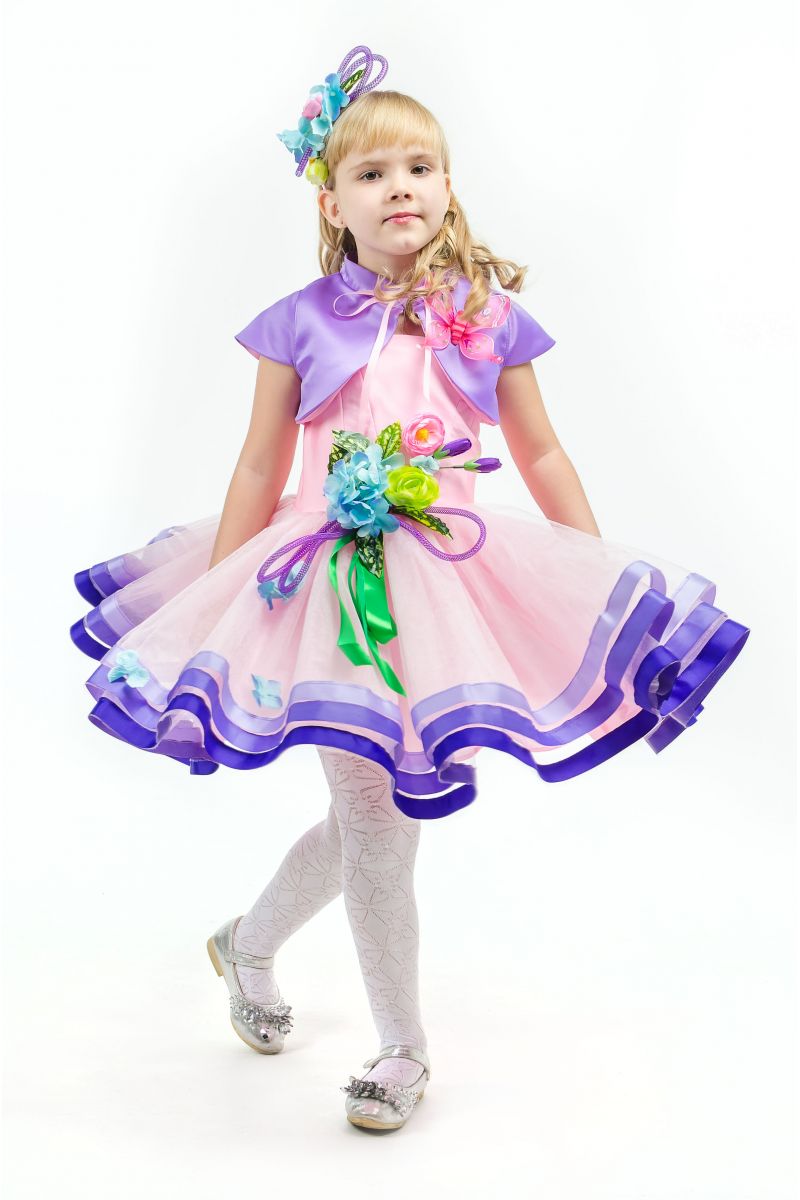 Масочка - Весна «Розовая дымка» карнавальный костюм для девочки / фото №1638
