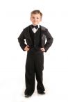 Черный фрак 90-100 Нарядный костюм для мальчика - 1730
