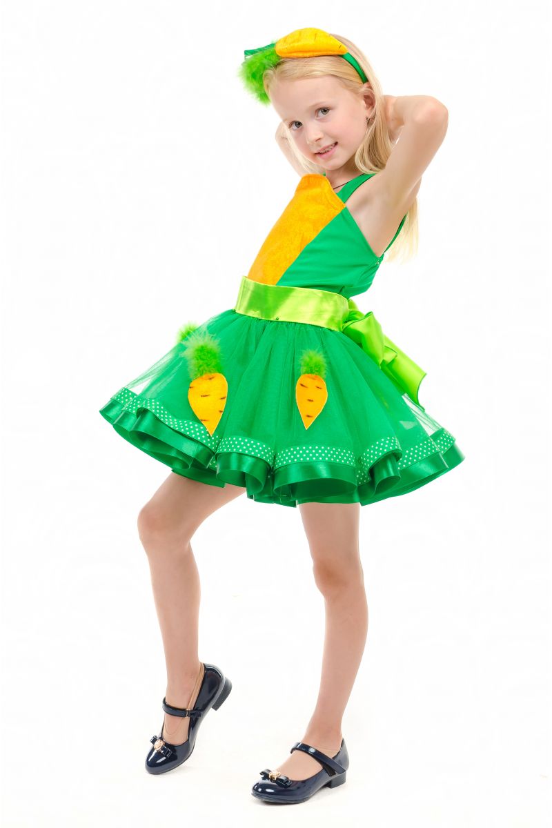 Масочка - Морковка «Модница» карнавальный костюм для девочки / фото №1857