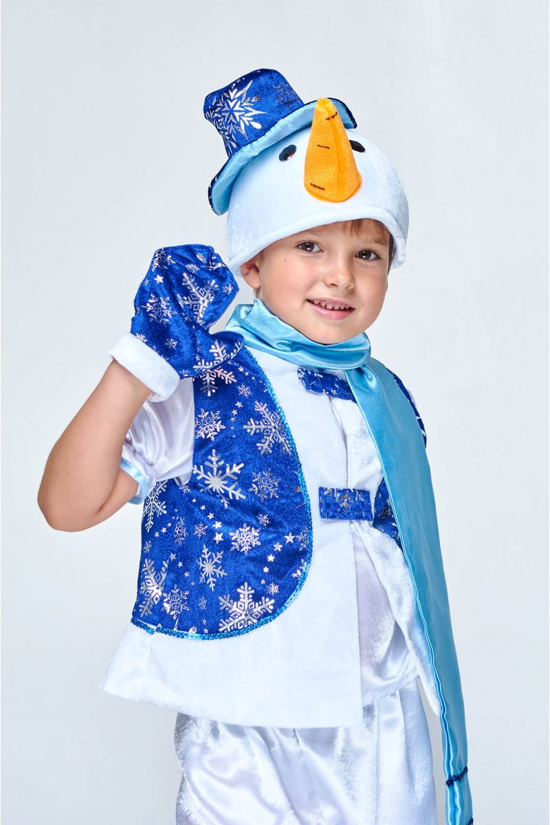 Масочка - «Сніговик у жилеті» карнавальний костюм для хлопчика / фото №1990