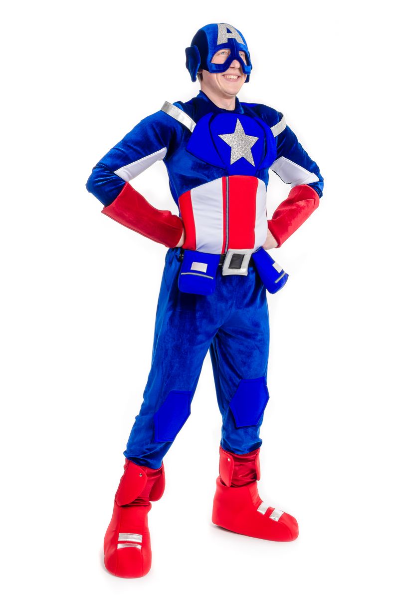 Масочка - Капитан Америка «Captain America» карнавальный костюм для взрослых / фото №2194