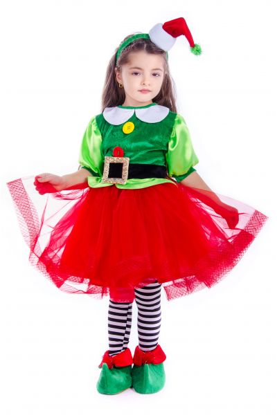 «Ельфійка новорічна» карнавальний костюм для дівчинки