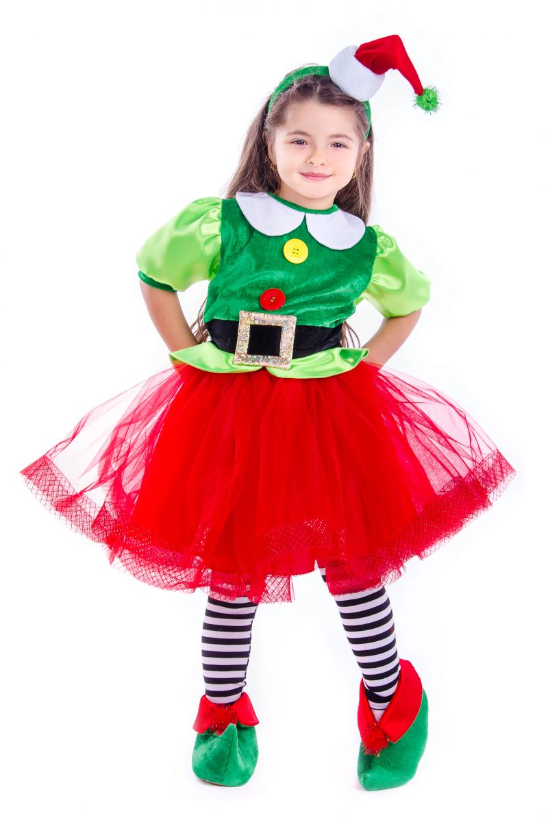 Масочка - «Эльфийка новогодняя» карнавальный костюм для девочки / фото №2582