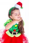 «Эльфийка новогодняя» карнавальный костюм для девочки - 2585