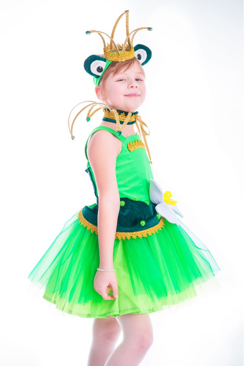 Масочка - «Лягушка-царевна» карнавальный костюм для девочки / фото №2642