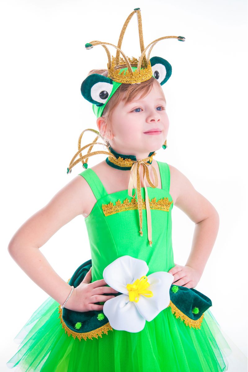 Масочка - «Лягушка-царевна» карнавальный костюм для девочки / фото №2643