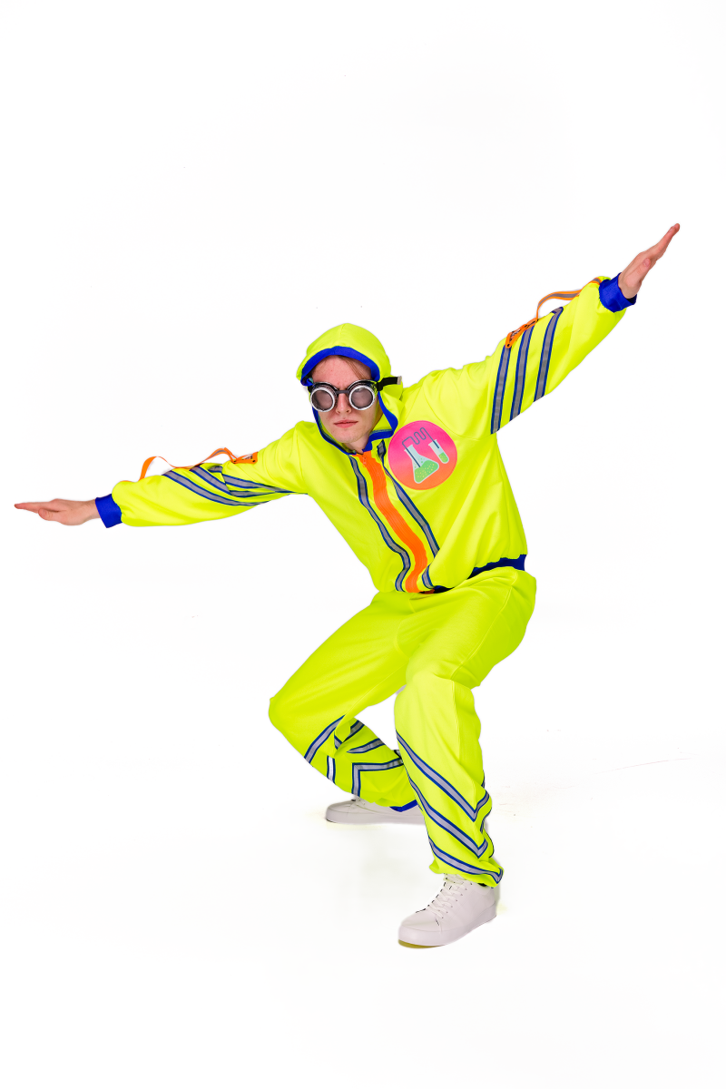 Масочка - Химик «Научная вечеринка» карнавальный костюм для аниматоров / фото №2822