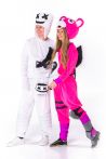 Розовый мишка «Fortnite» карнавальный костюм для взрослых - 2854