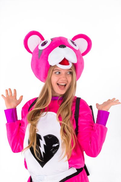 Розовый мишка «Fortnite» карнавальный костюм для взрослых