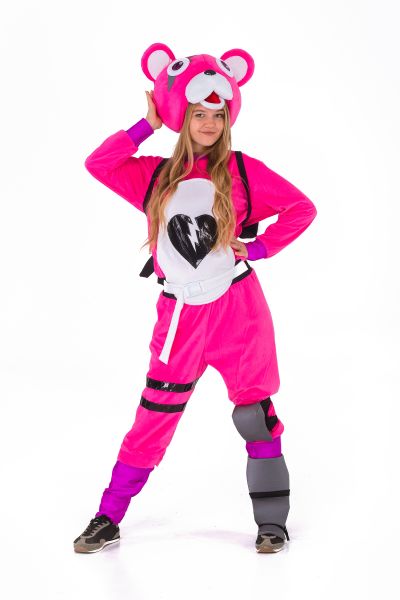 Рожевий ведмедик «Fortnite» карнавальний костюм для дорослих