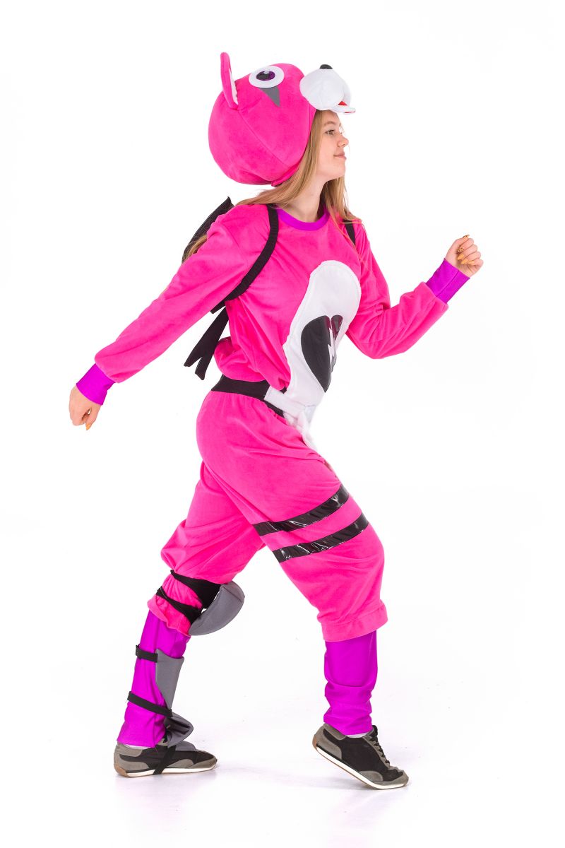 Масочка - Розовый мишка «Fortnite» карнавальный костюм для взрослых / фото №2860
