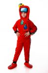 Красный AmongUs «Амонг Ас» карнавальный костюм для детей - 3005