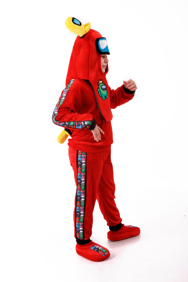 Масочка - Красный AmongUs «Амонг Ас» карнавальный костюм для детей / фото №3006