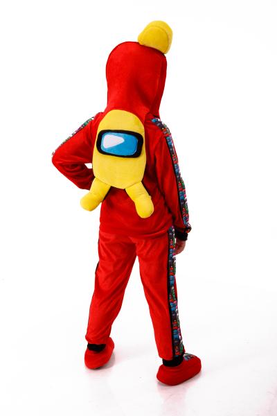 Красный AmongUs «Амонг Ас» карнавальный костюм для детей
