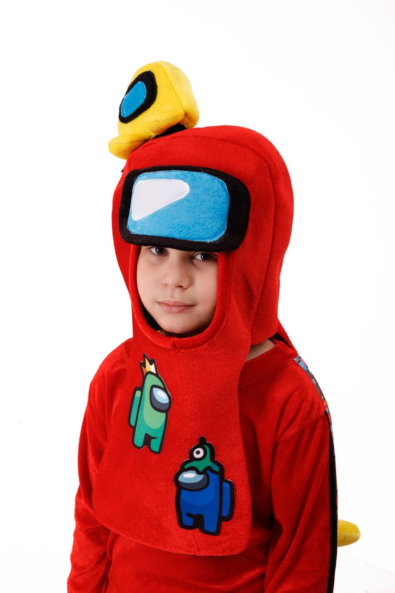 Масочка - Красный AmongUs «Амонг Ас» карнавальный костюм для детей / фото №3008