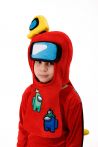 Красный AmongUs «Амонг Ас» карнавальный костюм для детей - 3008