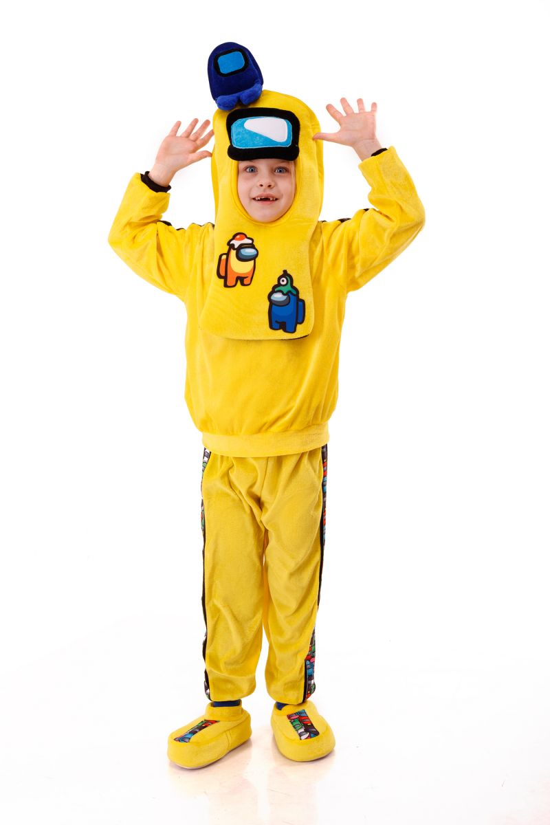 Масочка - Желтый AmongUs «Амонг Ас» карнавальный костюм для детей / фото №3014