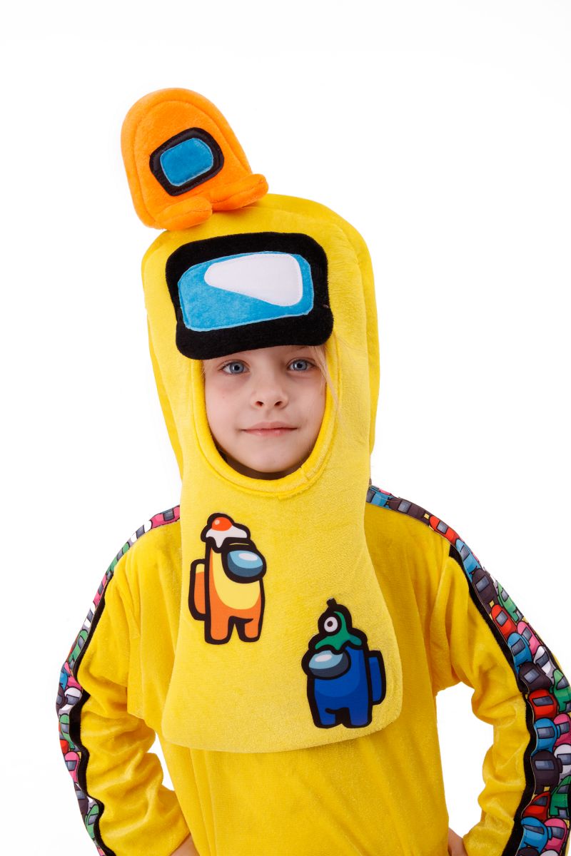 Масочка - Желтый AmongUs «Амонг Ас» карнавальный костюм для детей / фото №3016