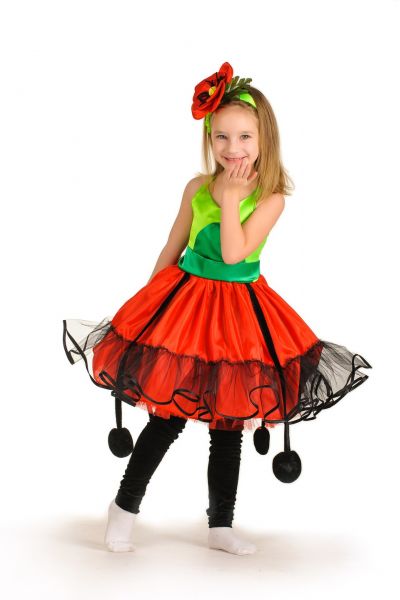 «Мак» карнавальний костюм для дівчинки