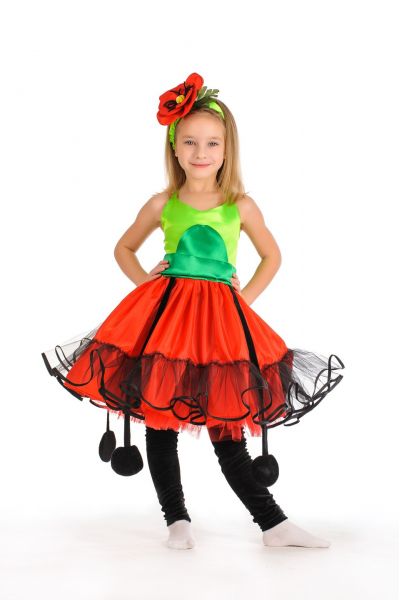 «Мак» карнавальный костюм для девочки