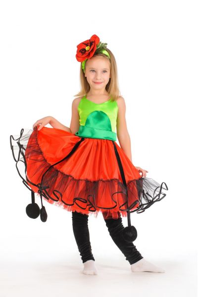 «Мак» карнавальний костюм для дівчинки