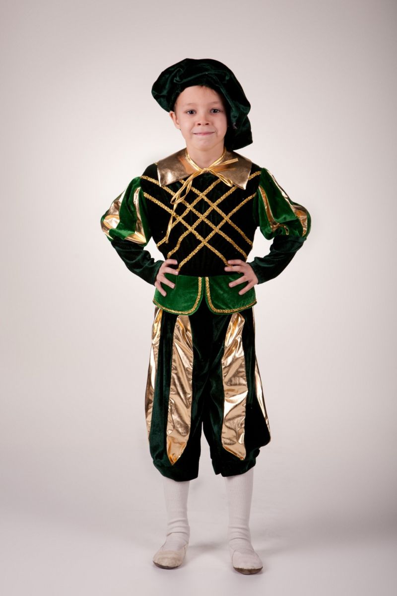 Масочка - «Принц зеленый» карнавальный костюм для мальчика / фото №456