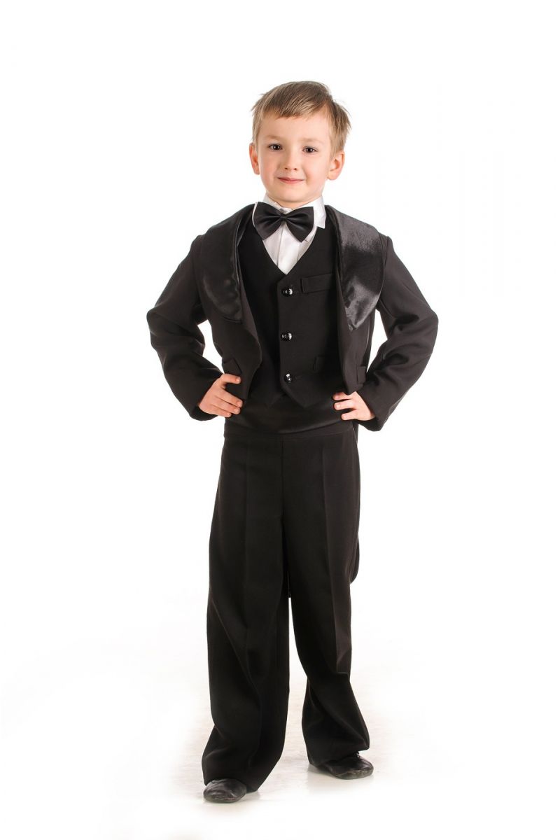 Масочка - Черный фрак нарядный костюм для мальчика / фото №584