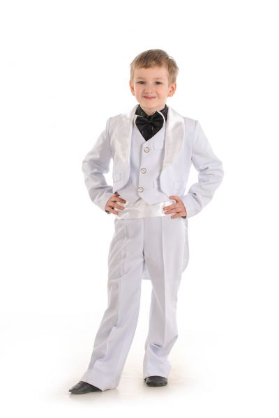 Белый фрак Нарядный костюм для мальчика
