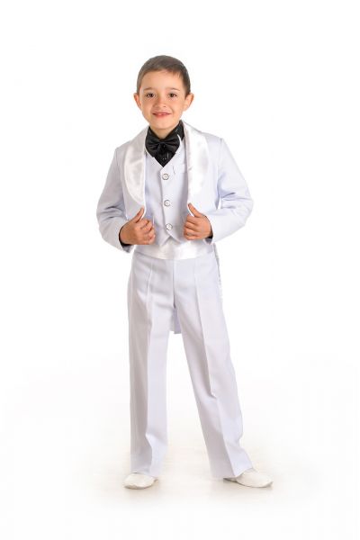 Білий фрак Ошатний костюм для хлопчика