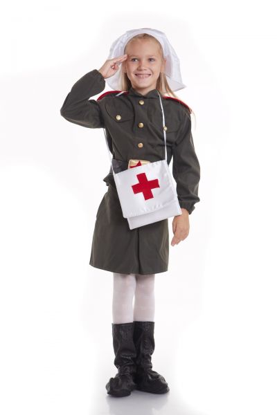 «Військова медсестра» карнавальний костюм для дівчинки