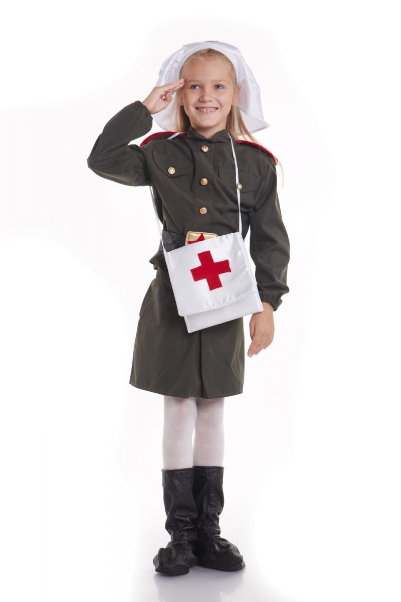 Масочка - «Військова медсестра» карнавальний костюм для дівчинки / фото №788