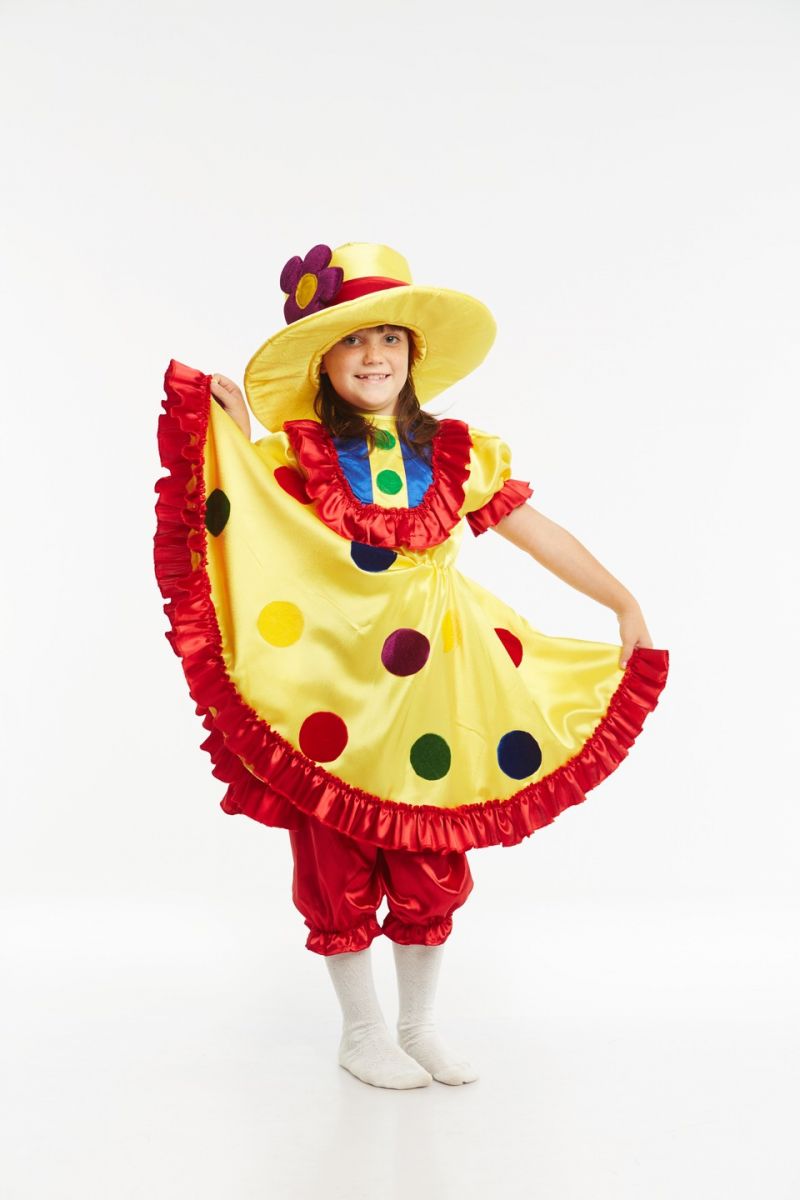 Масочка - «Клоунесса» карнавальный костюм для девочки / фото №950